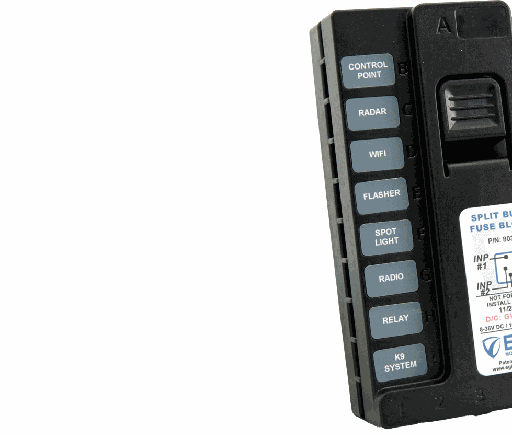 Waterproof Label Set for Fuse Blocks, 40 labels, Emergency Vehicle