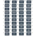 Waterproof Label Set for Fuse Blocks, 40 labels, Emergency Vehicle