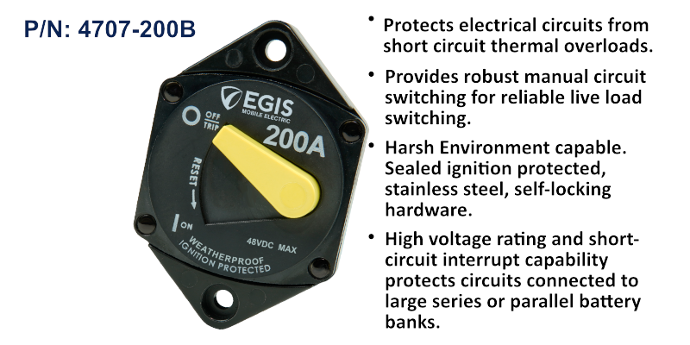 Circuit Breaker 87 Series, Pnl Mnt, 200 A, Bulk Pack