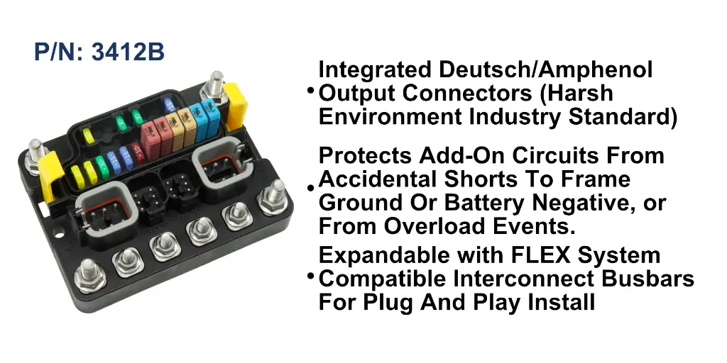 MT Series 12P Sealed Distribution Block w/Ground Busbar