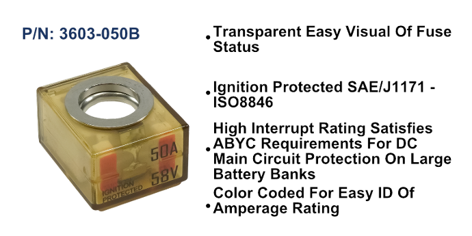 MRBF Terminal Fuse - 50A, Bulk Pack