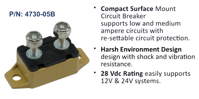 Circuit Breaker, Short Stop Marine, 5 Amp, Tan, Bulk Pack