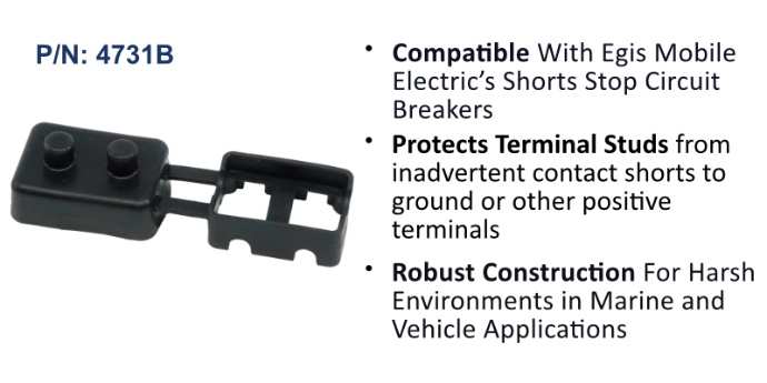 Circuit Breaker Cover, Short Stop, Black, Bulk Pack