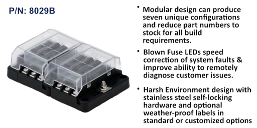 [8029B] RT Fuse Block 12 Circuit, Bulk Pack