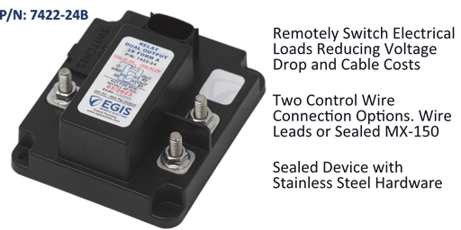 [7422-24B] TH3 - Dual Relay, 2x 80 Amp / 24V, Bulk Pack