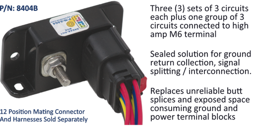 [8404B] Sealed Break Out Box, 4x3 Circuits + M6 I/O