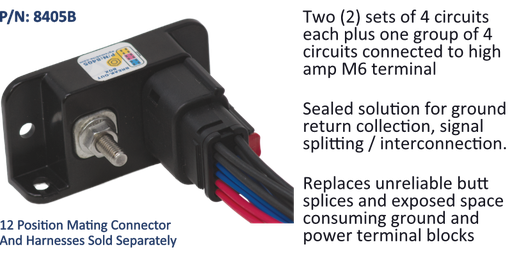 [8405B] Sealed Break Out Box, 3x4 Circuits + M6 I/O