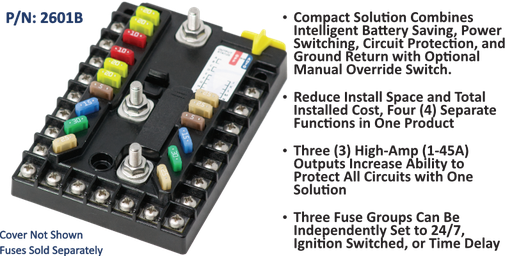 [2601B] PDM - 14 Circuit + Ground, 175 A, 12 V W/Kill Switch