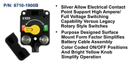 [8710-1900B] XD Single - 500 A Heavy Duty Battery Switch/Mechanical Contactor, Bulk Pack