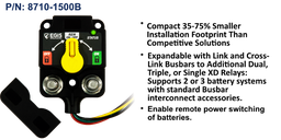 [8710-1500B] XD Single - Remote Battery Switch w/Knob - Tinned Wires, Bulk Pack