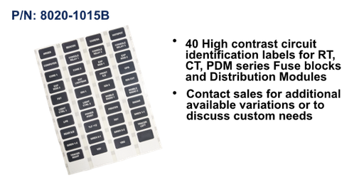 [8020-1015B] Label Set, RSEV Custom, min 10