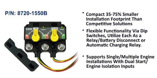 [8720-1550B] XD Dual - Flex 2 - (Relay)-(Relay) w/Knobs - Tinned Wires
