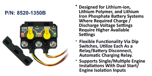[8520-1350B] XD Dual - Flex L - (ACR)-(Relay) w/Knobs - Tinned Wires