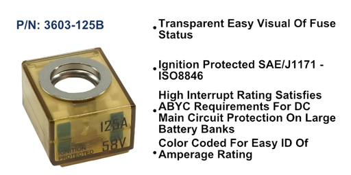 [3603-125B] MRBF Terminal Fuse - 125A, Bulk Pack