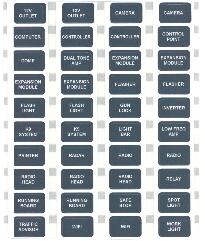 Waterproof Label Set , 40 labels-3/8x5/8, Custom