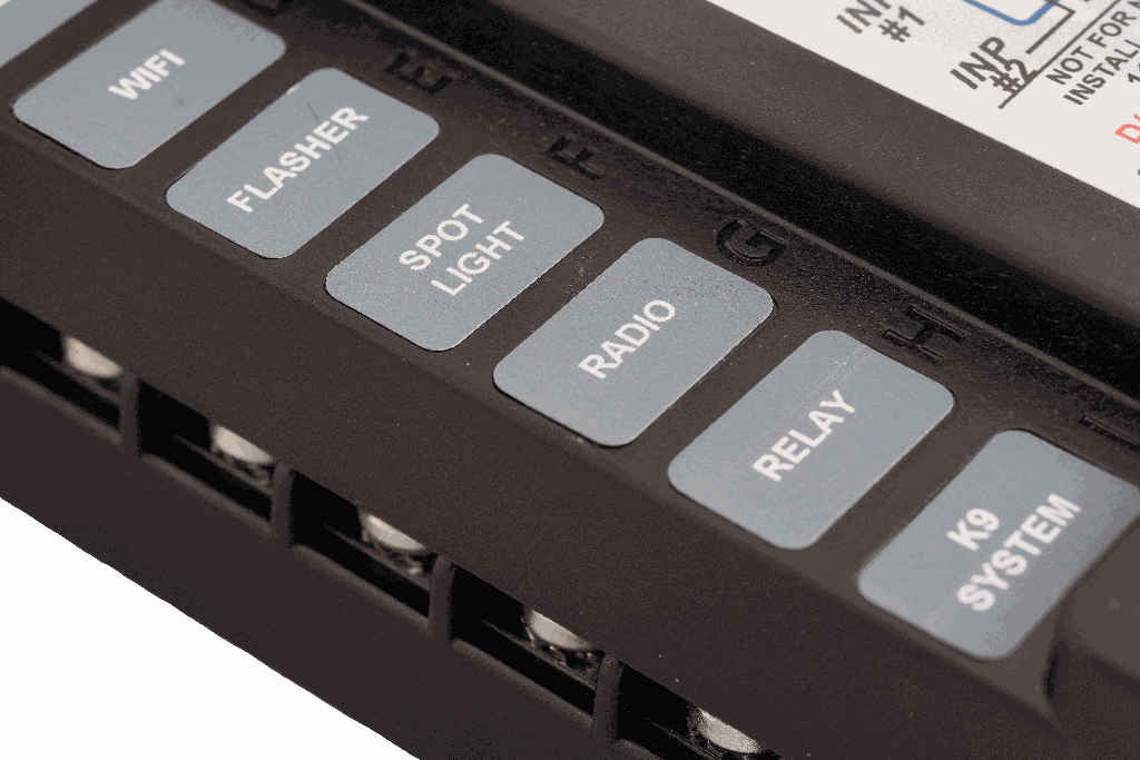 Waterproof Label Set for Fuse Blocks, 40 labels, Emergency Vehicle