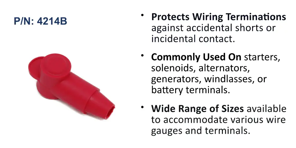 Insulator - Stud Cable Cap 0.55 in Dia