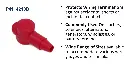CableCap Stud Insulator, 4-8 AWG, Red, Bulk Pack
