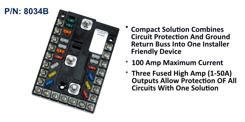 Fuse Block, 13 Circuit + Ground, 200 A PDM - 14