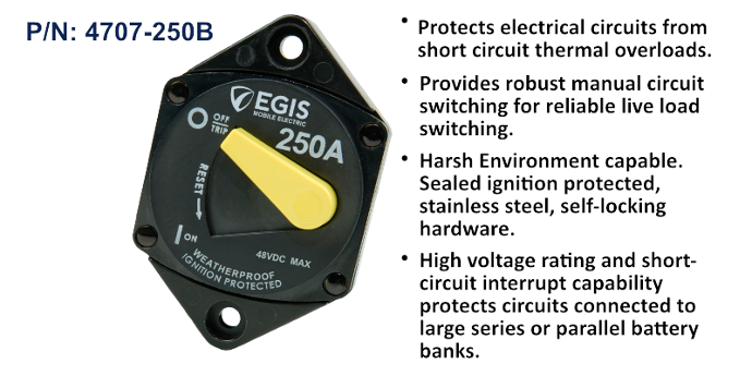 Circuit Breaker 87 Series, Pnl Mnt, 250 A, Bulk Pack