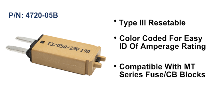 Circuit Breaker, ATM/MINI, 5 Amp, Tan, Bulk Pack