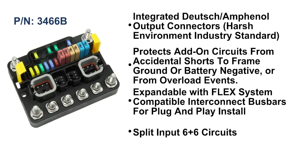MT Series 6+6 Sealed Dist Block w/Gnd Busbar