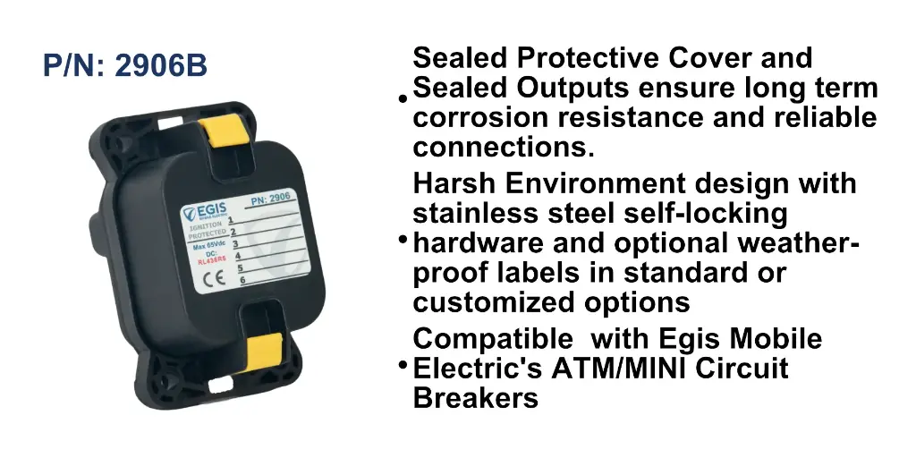 Panel Mount Fuse/Breaker Block - 6 Pos