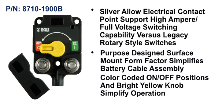 XD Single - REDARC 500 A Heavy Duty Battery Switch/Mechanical Contactor - Red Knob, Bulk Pack