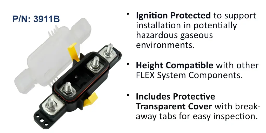 Class T Fuse Block, 110 - 200 A, Sealed, Bulk Pack