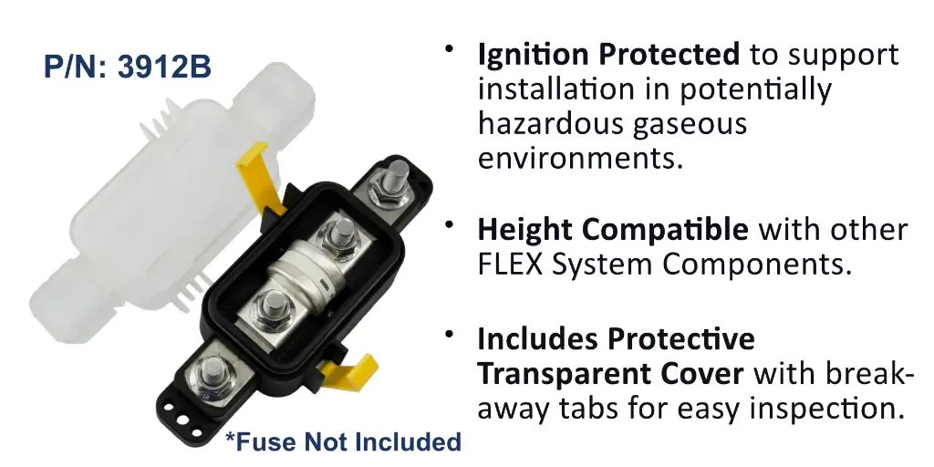 Class T Fuse Block, 225 - 400 A, Sealed, Bulk Pack