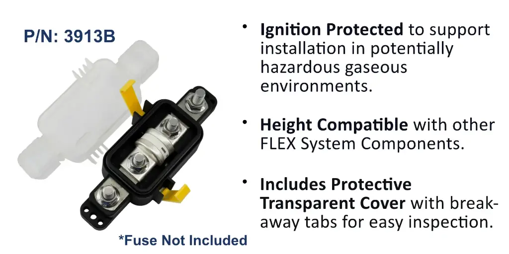 Class T Fuse Block, 450 - 600 A, Sealed, Bulk Pack
