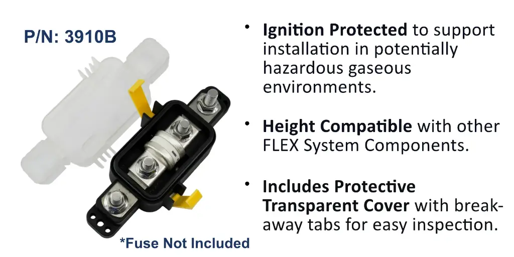 Class T Fuse Block, 70-100 A, Sealed, Bulk Pack
