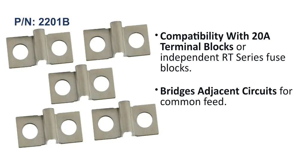 Terminal Block Jumpers (5) for 20A Terminal Blocks, Bulk Pack