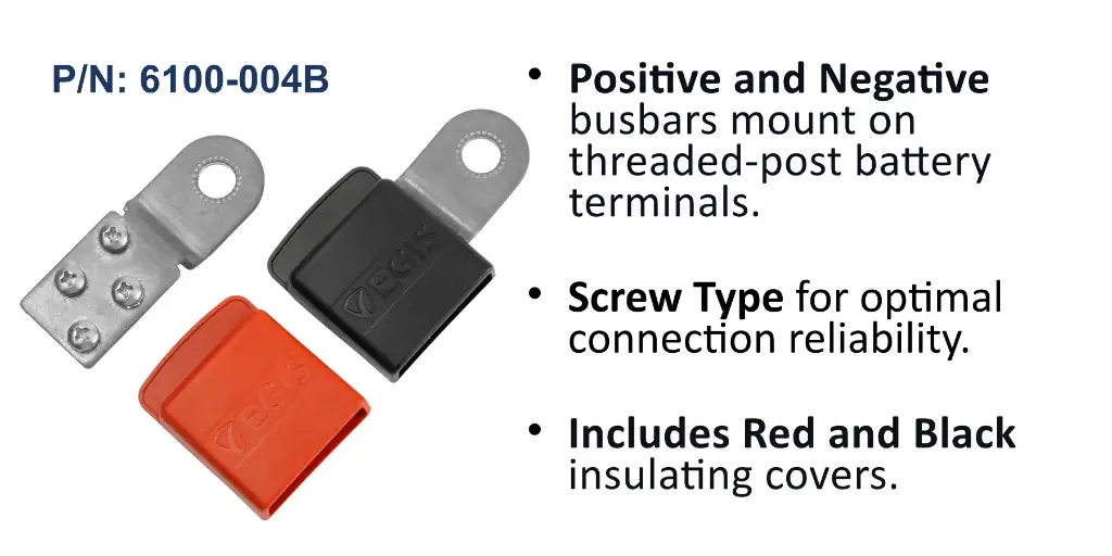Ring Terminal Busbar Kit, Battery Mount, Bulk Pack