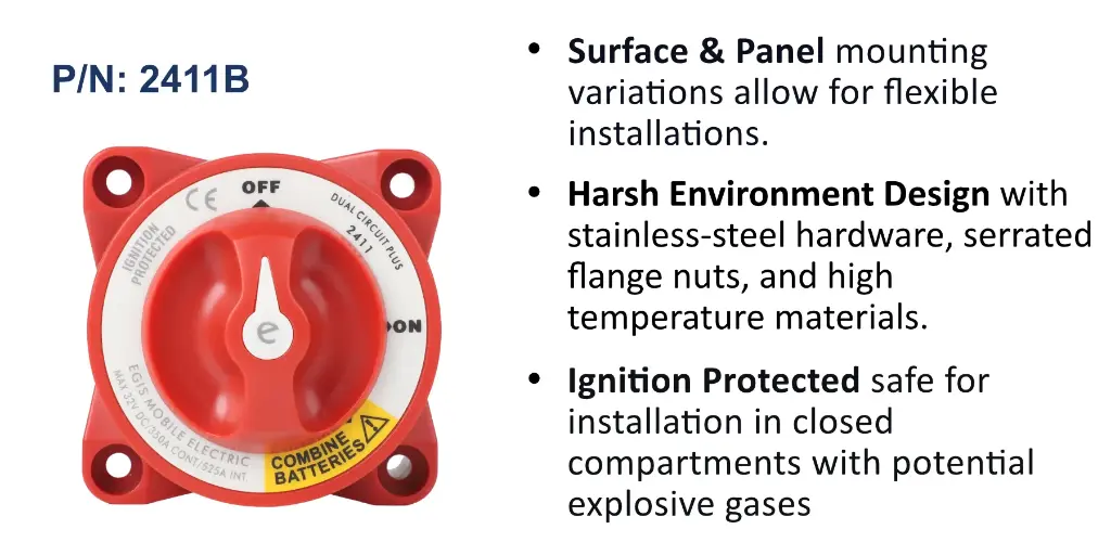 e-Series 350A Dual Circuit with Combine Battery Switch, Bulk Pack