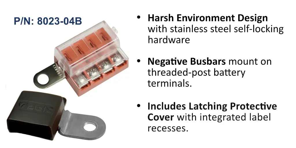Ring Terminal Fuse Block and Busbar Kit, Battery Mount, Bulk Pack