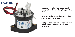 [7022B] Contactor, 250 Amp, 12/24 V, w/Aux Contacts