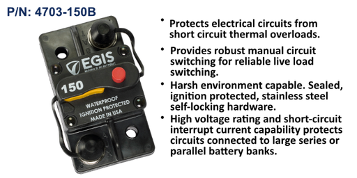 [4703-150B] Circuit Breaker, 85 Series, Surface Mount, 150 Amp, Bulk Pack