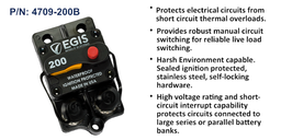 [4709-200B] Circuit Breaker, Surface Mount, 200 Amp, Bulk Pack