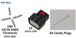 [4610-1001B] Harness, MX-150 12P, 6x14AWG, 6x16AWG, 2 ft  long