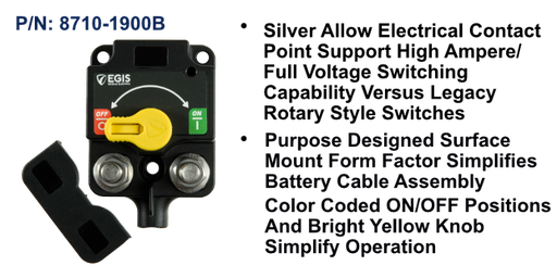 XD Single - 500 A Heavy Duty Battery Switch/Mechanical Contactor, Bulk Pack