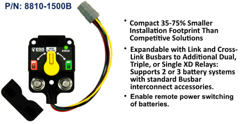 XD Series - Remote Battery Switch w/Knob - DTM Conn, Bulk Pack