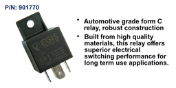 [901770] High Current Mini ISO Relay, 40 A, Tab Mount, Form C, 12V