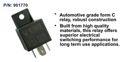 [901770] Mini ISO Relay, 40 A, Tab Mount, Form C, 12V