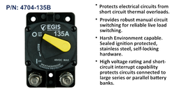 [4704-135B] Circuit Breaker 87 Series, Srf Mnt, 135 A, Bulk Pack