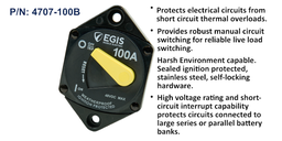 [4707-100B] **Circuit Breaker 87 Series, Pnl Mnt, 100 A, Bulk Pack