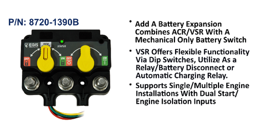 [8720-1390B] XD Dual - Flex 2 (ACR - Mech Only) w/Knobs - Flying Wires
