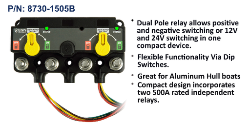 [8730-1505B] XD Triple - 2 Pole XD Flex 2 - (Relay) - (Relay) w/Knobs,  Bulk