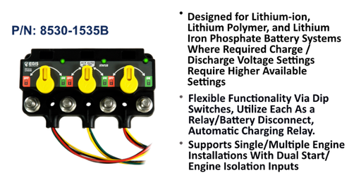 [8530-1535B] XD Triple - Flex L - (Relay)-(ACR)-(Relay) w/Knobs - Tinned Wires