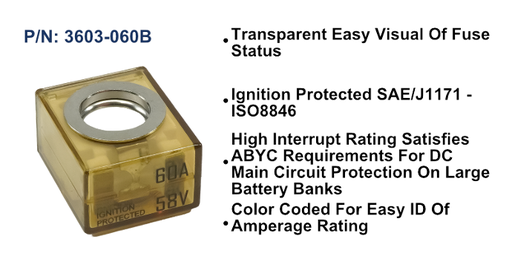 [3603-060B] MRBF Terminal Fuse - 60A, Bulk Pack